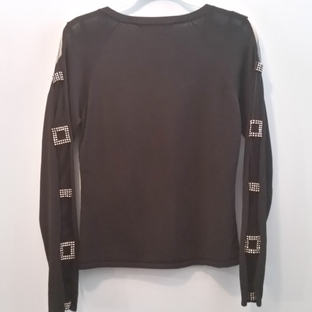 Black Jeweled Top from Victoria Harbour size Small - Picture 2 of 3